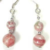 rhodocrosite gemstone earrings