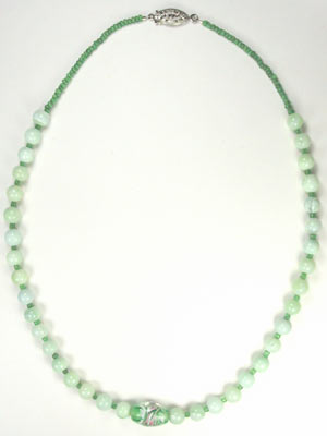 handmade green opal necklace