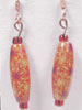 painted wood earrings