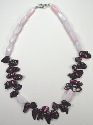 purple shell necklace