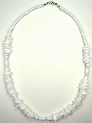 white shell necklace