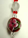 red lampwork glass bead