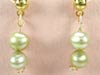 green pearl earrings