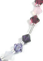 violet and ruby crystal close up