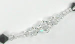jet and crystal necklace close up