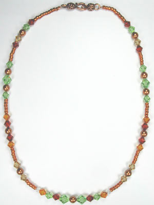 autumn color necklace