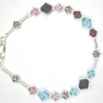purple and aqua crystal bracelet