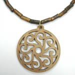 wood pendant necklace