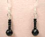 faceted onyx earrings