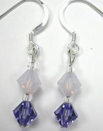 Swarovski violet earrings