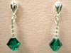 Swarovski dark green earrings