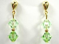 Swarovski peridot earrings