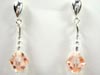 Swarovski light peach earrings