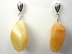 butterscotch yellow agate earrings