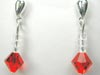 Swarovski red earrings