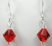 Swarovski light siam earrings
