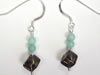 amazonite and smoky quartz earrings