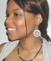 handmade silver medallion earrings