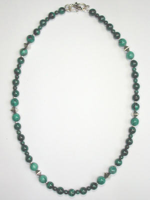 malachite and chrysocolla necklace