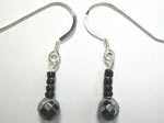 faceted hematite earrings