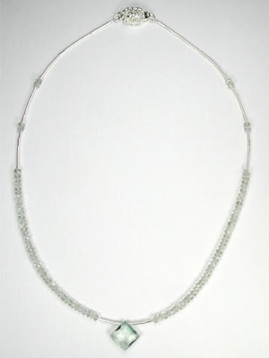 beaded green amethyst necklace