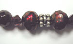 red garnet necklace close up
