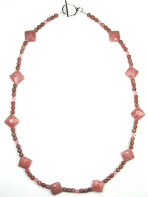 pink rhodonite necklace