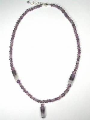 amethyst chevron necklace