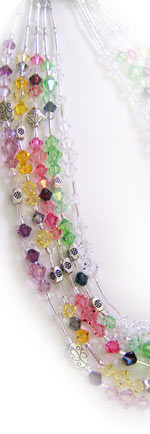 Handmade Beaded Necklace made of Swarovski Crystals